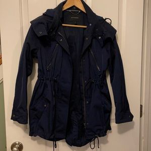 Banana Republic Navy Anorak Rain Coat